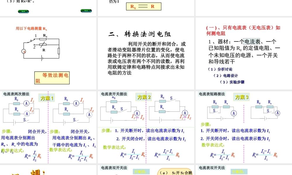 电阻的多种测量方法