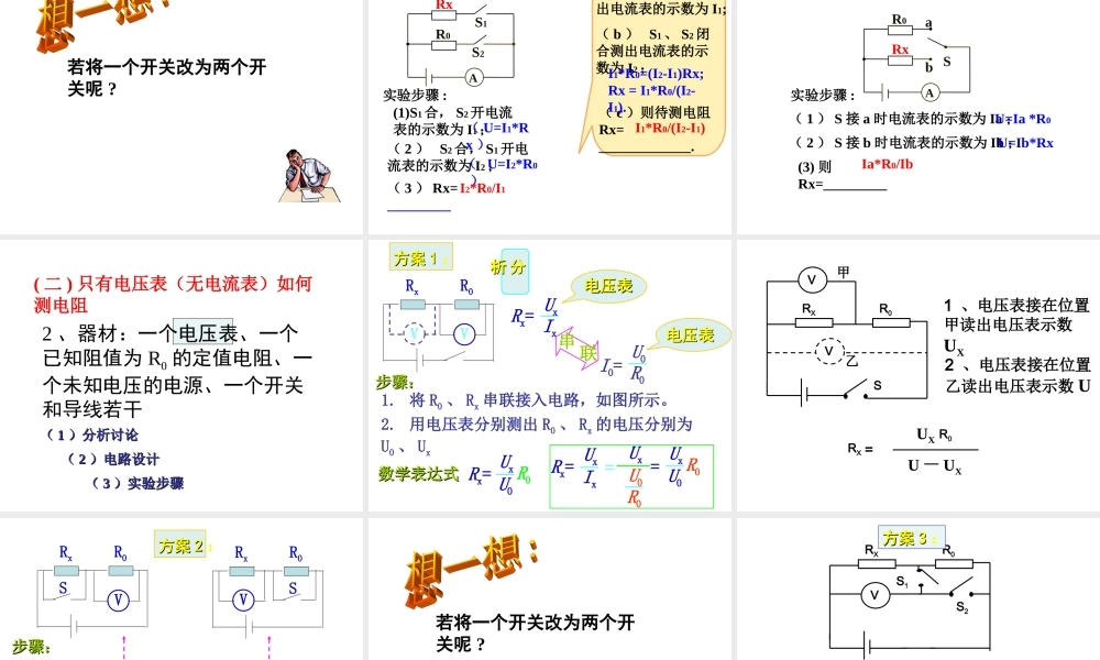 电阻的多种测量方法