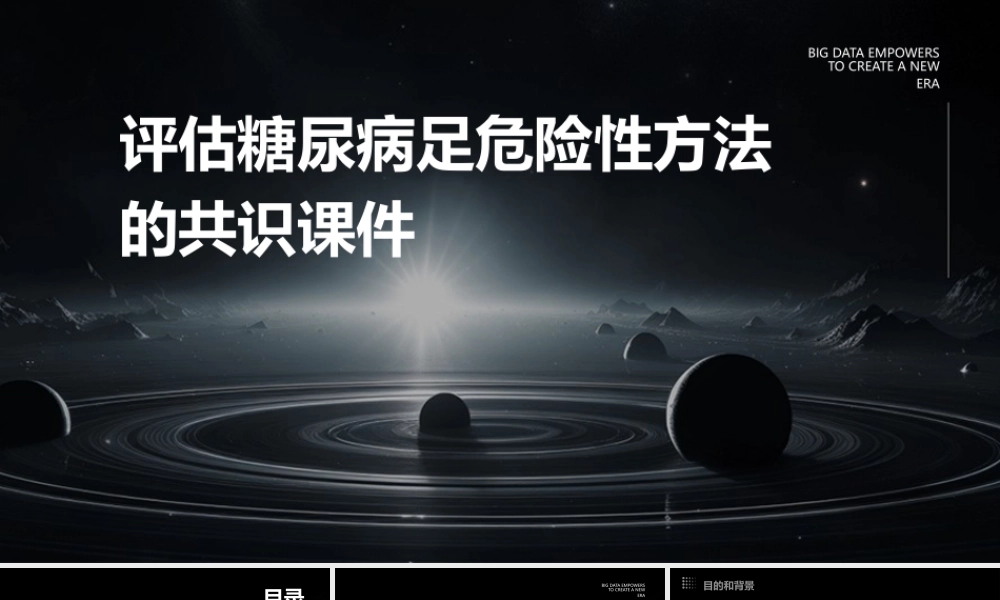 评估糖尿病足危险性方法的共识课件