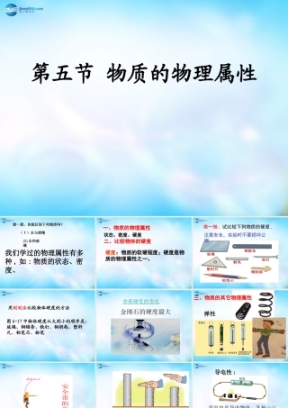 八年级物理下册 6.5 物质的物理属性课件 苏科版 课件