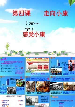 九年级政治 第二单元第4课(走向小康 感受小康)课件 教科版 课件