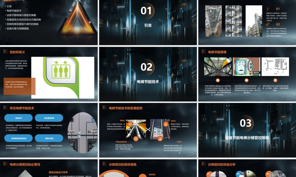 设备节能电梯分楼管控低楼层茶水间设自动点灭器控制电梯低楼层不课件