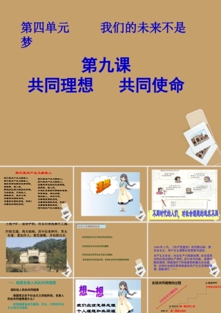 九年级政治(共同理想 共同使命)课件