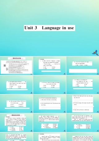 九年级英语上册 Module 10 Australia Unit 3 Language in use习题课件 (新版)外研版 课件
