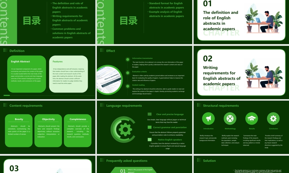 论文英文摘要要求与格式课件