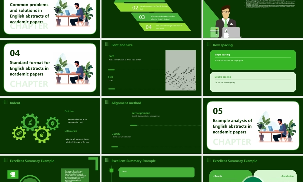 论文英文摘要要求与格式课件