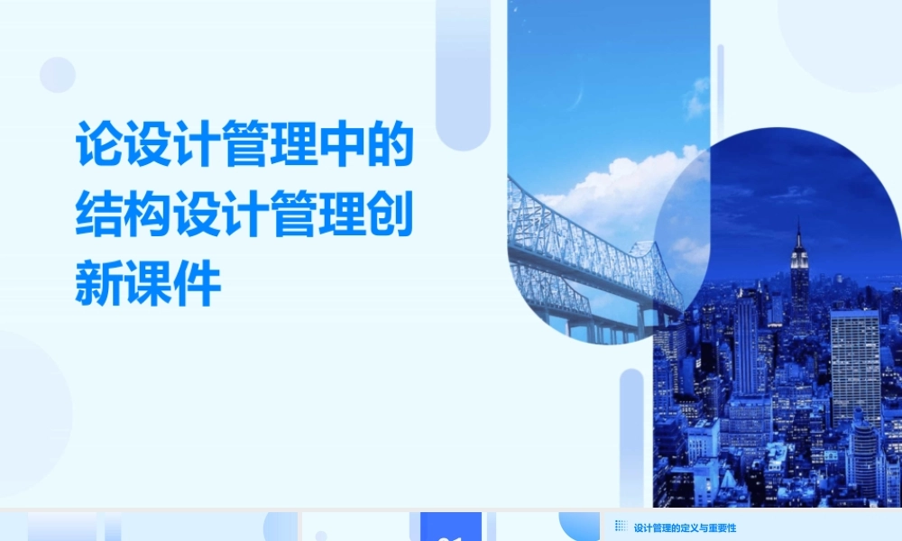 论设计管理中的结构设计管理创新课件