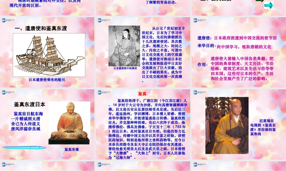 山东省泰安市新泰七年级历史下册 第6课(对外友好往来)课件 新人教版 课件