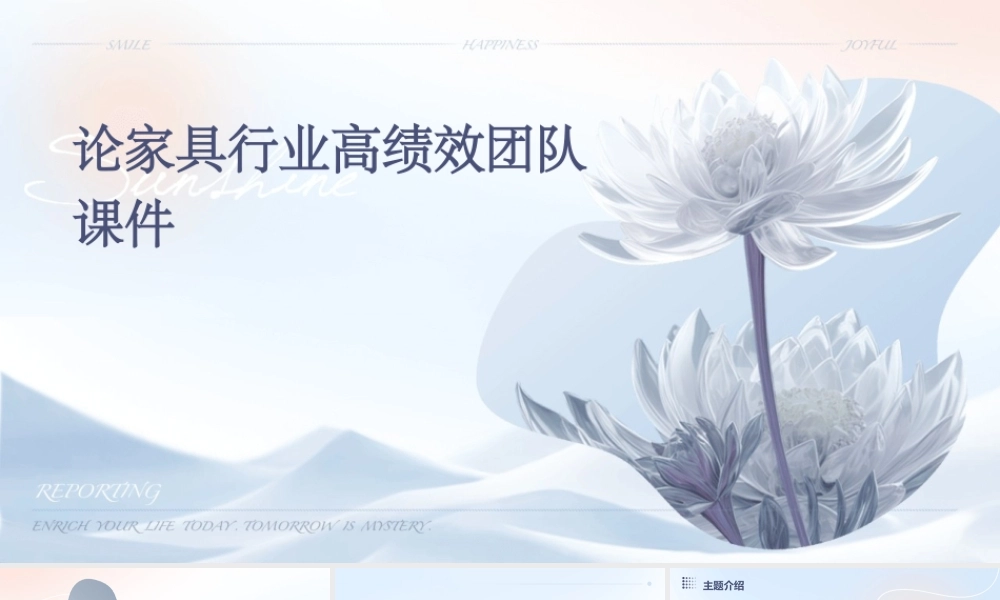 论家具行业高绩效团队课件