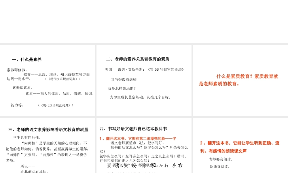 于永正老师在一小报告的PPT
