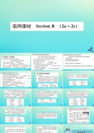 九年级英语全册 Unit 13 We re trying to save the earth(第4课时)习题课件 (新版)人教新目标版 课件