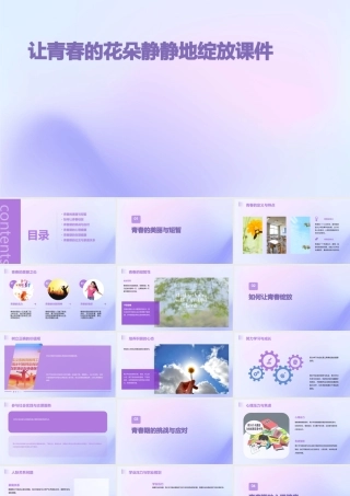 让青春的花朵静静地绽放课件