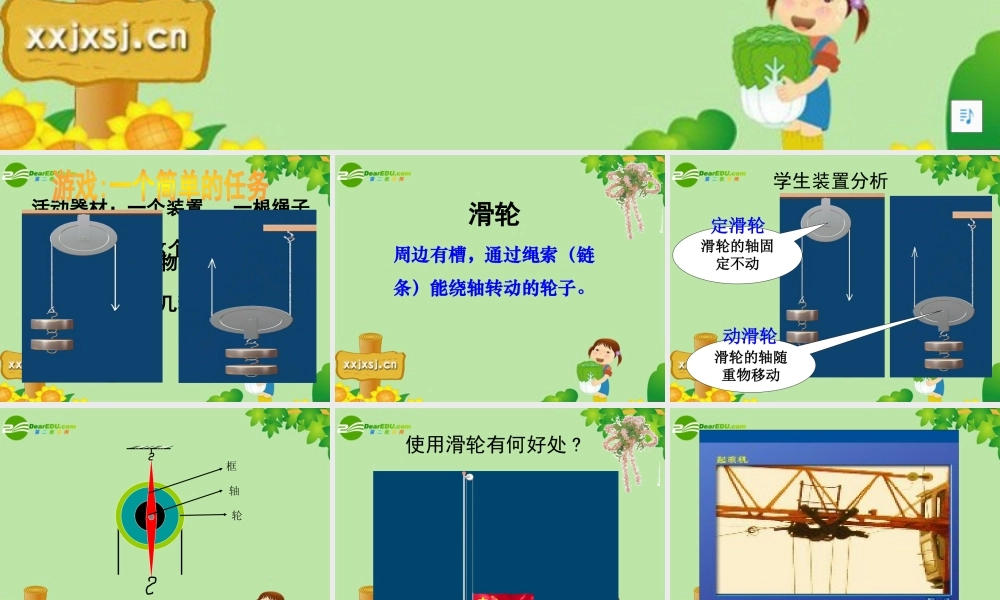 九年级科学上册 32滑轮课件 华师大版 课件