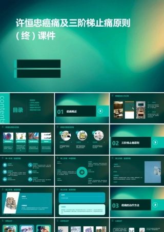 许恒忠癌痛及三阶梯止痛原则(终)课件