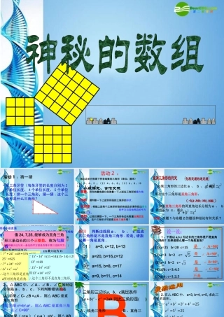 八年级数学上册(神秘的数组)课件 苏教版 课件