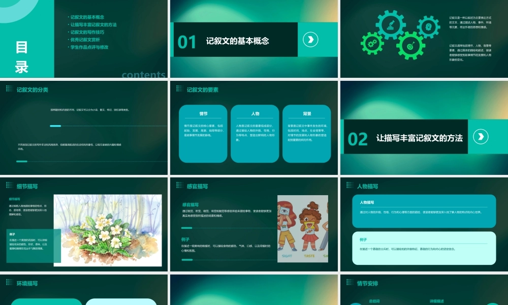 让描写丰富记叙文剖析课件
