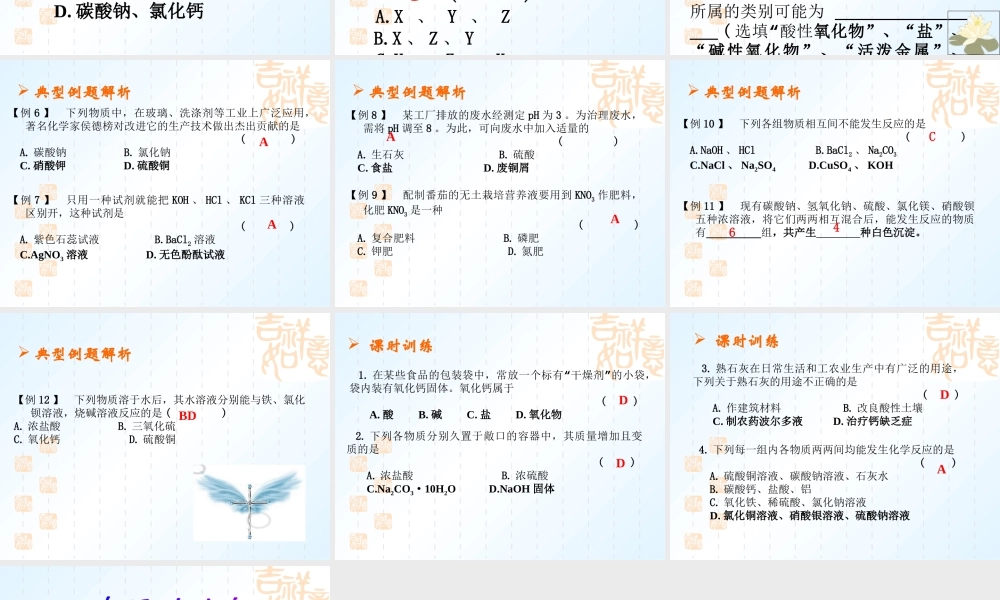 中考化学酸碱盐氧化物之间的关系课件