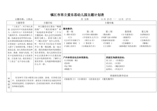 上学期主题计划表三