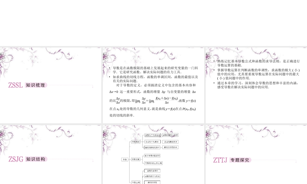 数学 第三章章末归纳总结课件 新人教A版选修1-1 课件