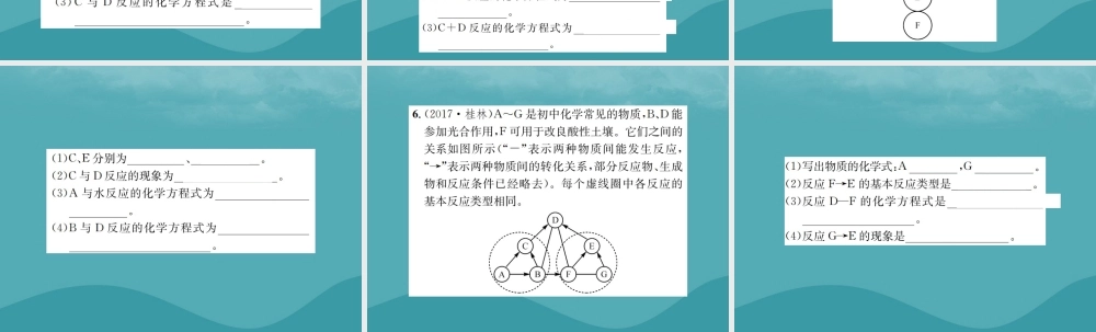 广西中考化学 中考6大题型轻松搞定 题型复习(二)推断题之6 拓展性课件