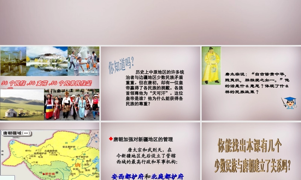 中学七年级历史下册 第5课 和同为一家 课件 新人教版