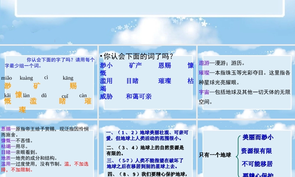 《只有一个地球》课件3