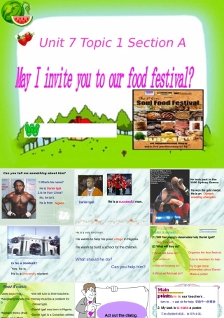 八年级英语下册 Unit 7 Food Festival Topic 1课件(二) 仁爱版 课件