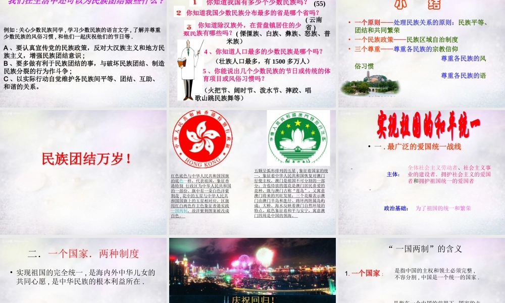 中学七年级历史下册 第19课 统一的多民族国家课件 新人教版 课件