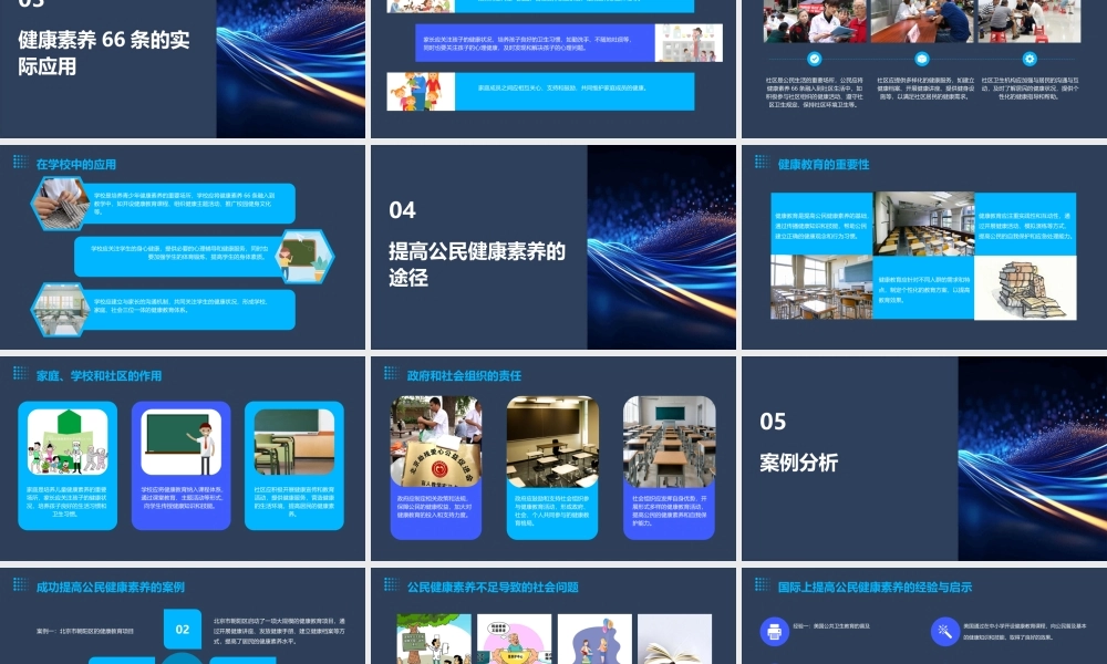 解读中国公民健康素养66条课件