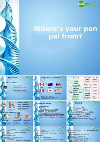七年级英语下册 Unit 1 Where is your pen pal from_复习课件 人教新目标版 课件