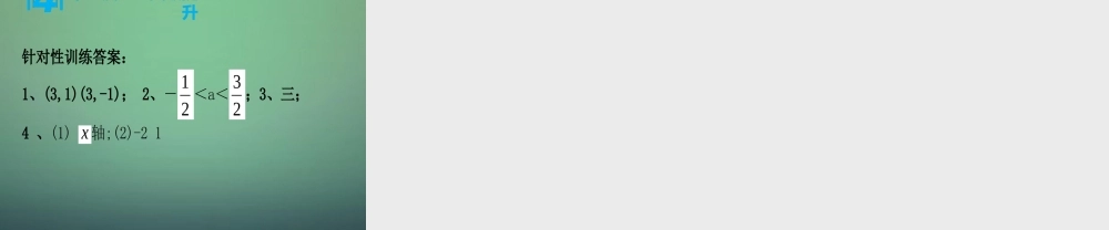 八年级数学上学期期中圈题10 点坐标的对称课件 北师大版 课件