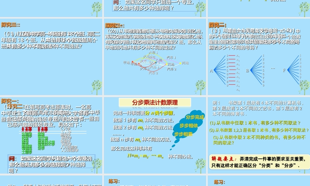 山西省忻州市高考数学 专题 计数原理复习课件