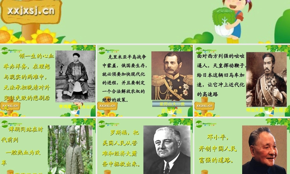 中考历史专题复习 中国近现代史上重大改革 课件