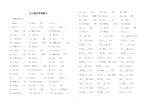 七上语文字词复习