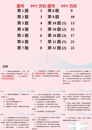 九年级物理下册 第18章 能源与可持续发展作业30课件 苏科版 课件