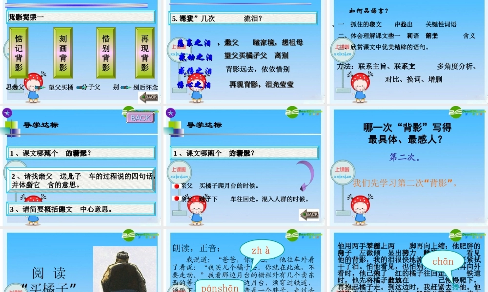 七年级语文上册(背影)教学课件 北师大版 课件