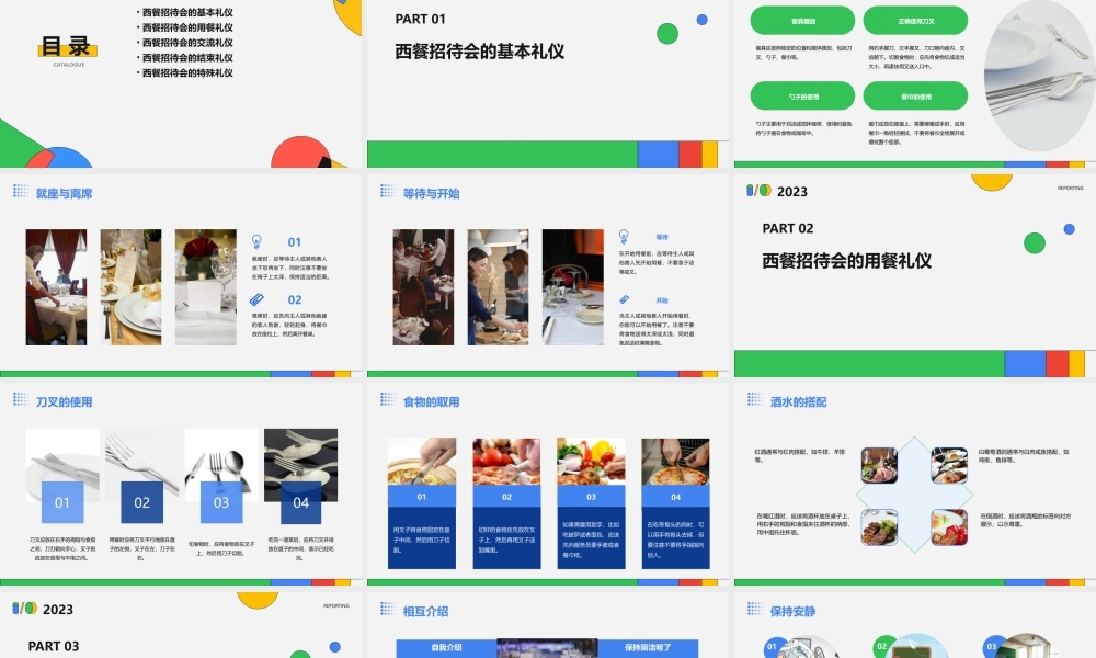 西餐招待会的礼仪课件