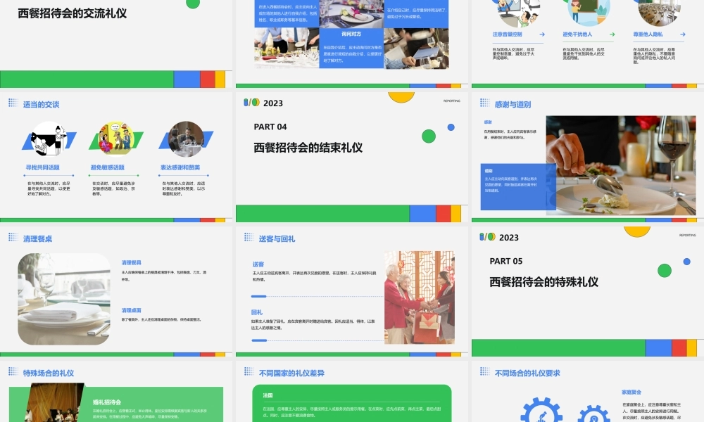 西餐招待会的礼仪课件