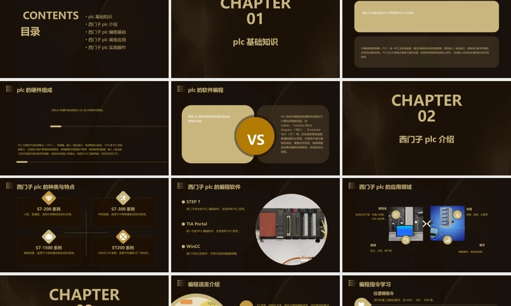 西门子PLC教程从入门到精通课件