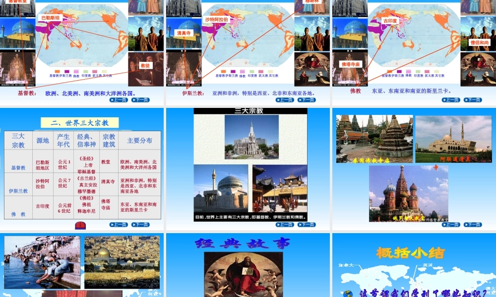 世界的语言和宗教 七年级地理第三章第三节精品课件 世界的语言和宗教湘教版