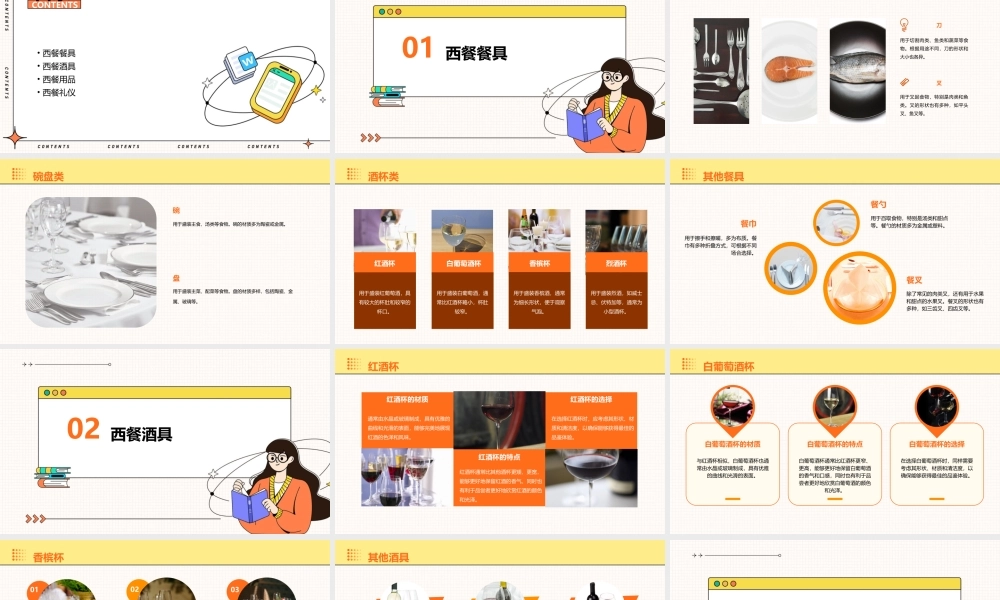 西餐餐具酒具与用品资料课件
