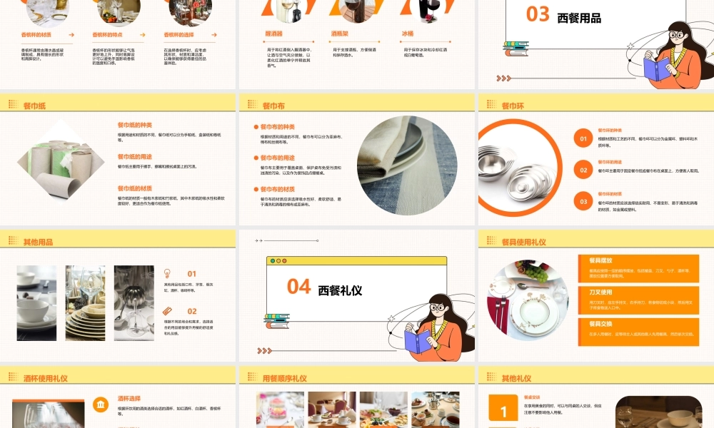 西餐餐具酒具与用品资料课件