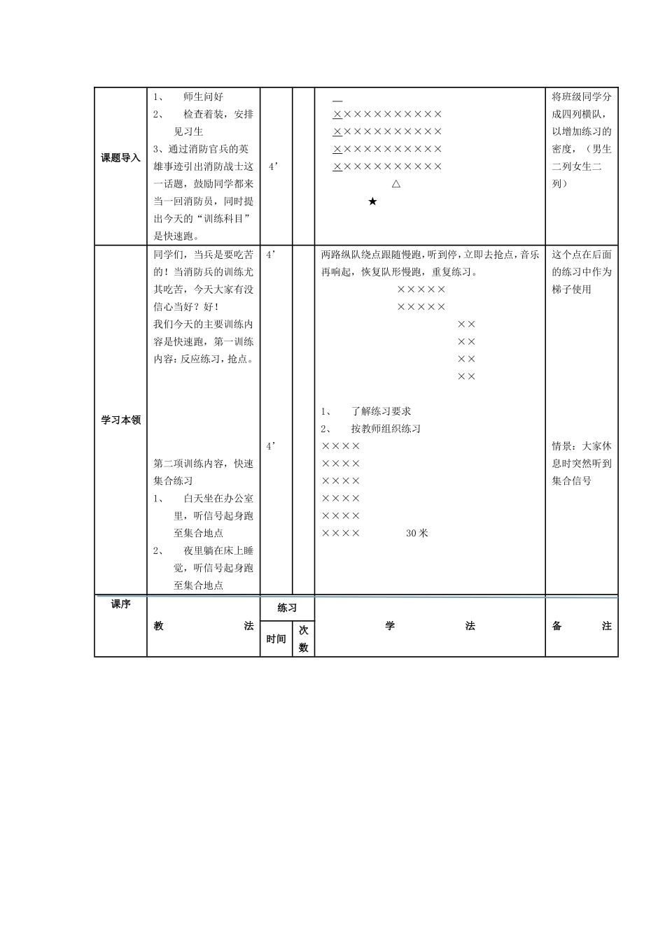 刘传影四年级快速跑教案及教学反思_第3页