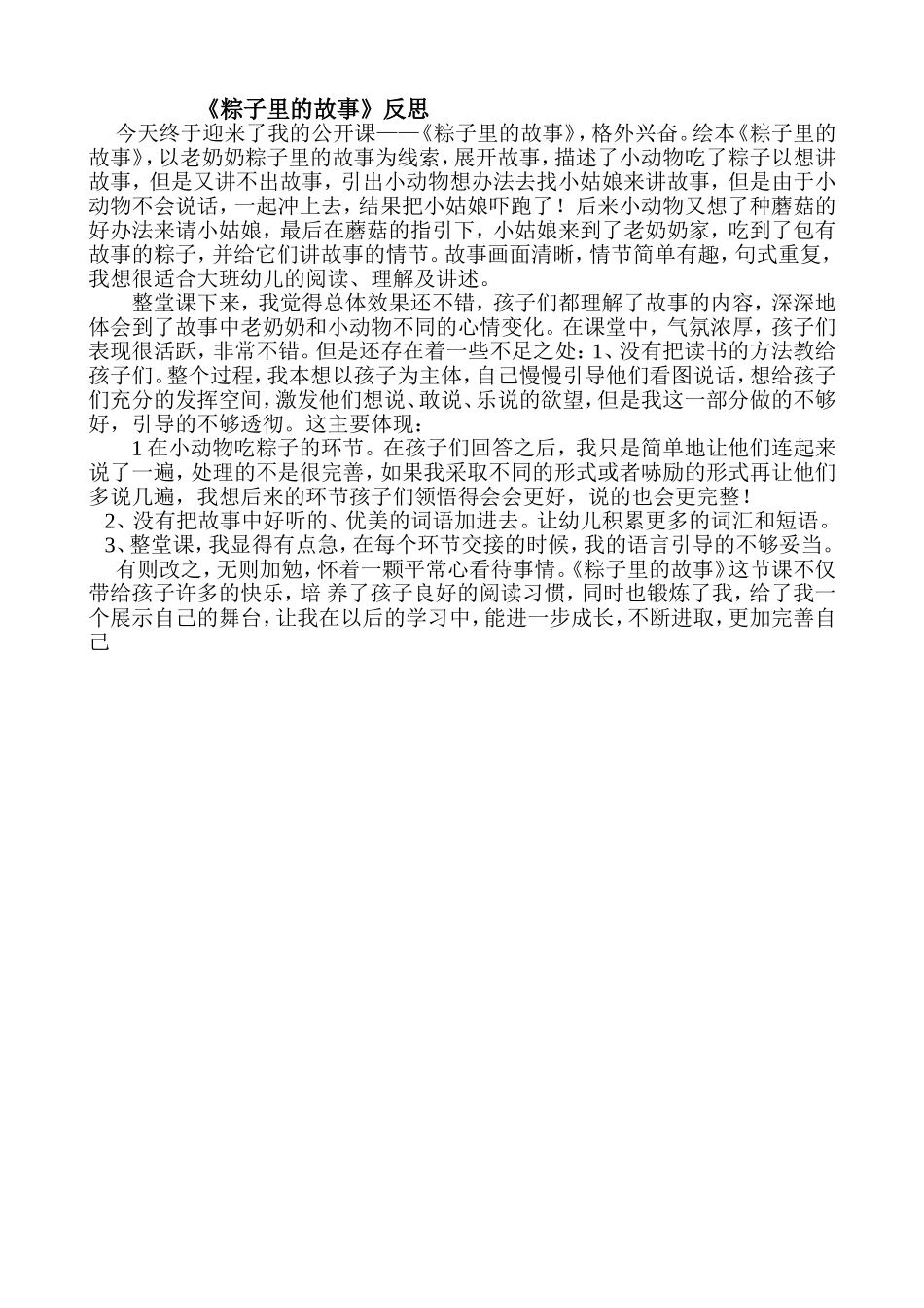 粽子里的故事反思_第1页