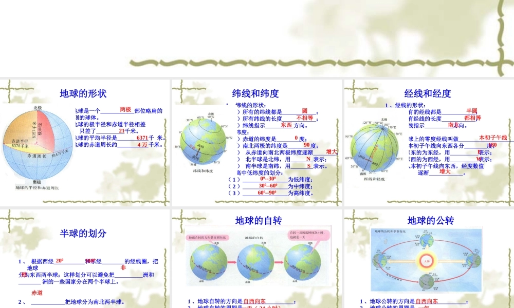 初一地理复习课件