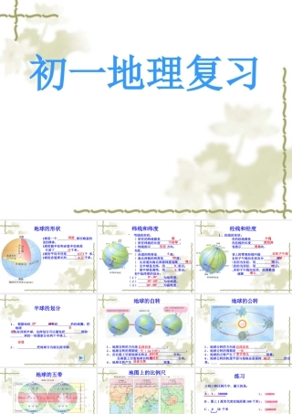 初一地理复习课件