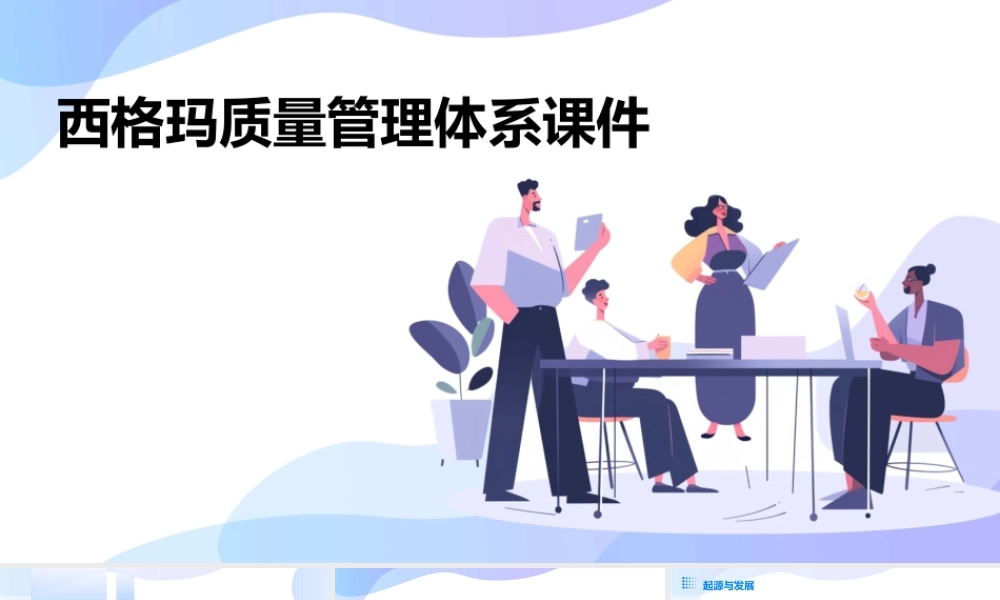 西格玛质量管理体系课件