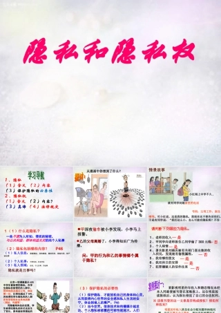 八年级政治下册 第五课 第1框 隐私和隐私权课件 新人教版 课件