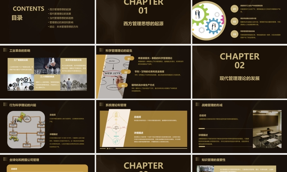 西方管理思想的演变和管理理论的发展课件