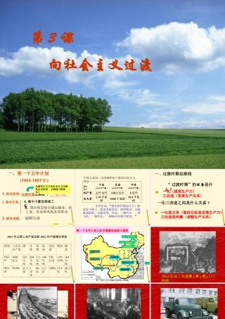 八年级历史下册 第3课(向社会主义过渡)课件 华东师大版  课件